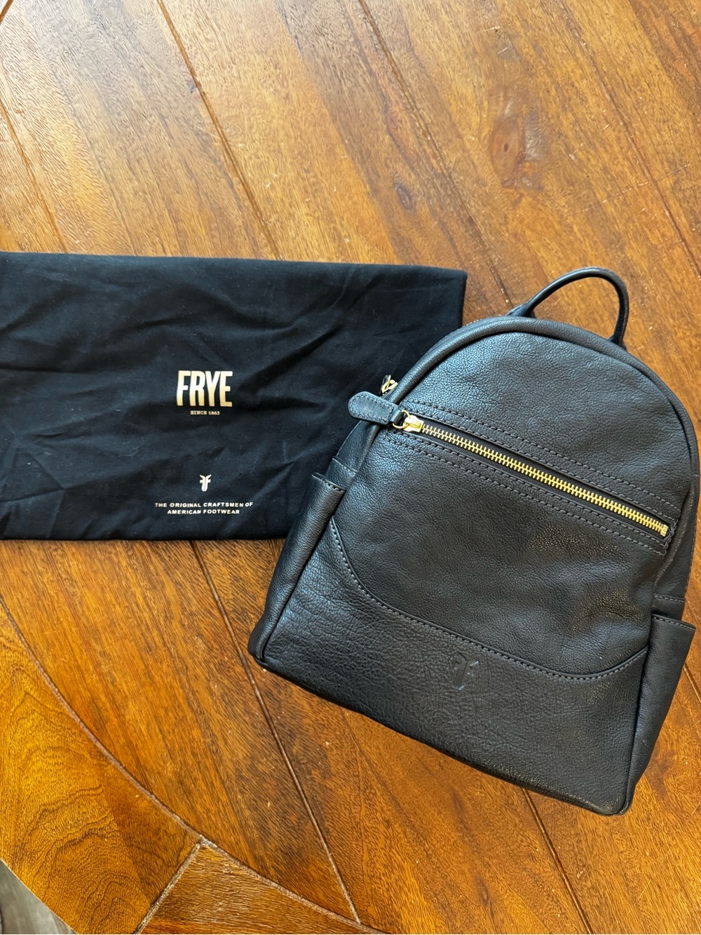 Frye Black Leather Mini Backpack - Classic Everyday Style